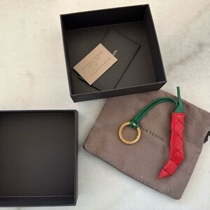 Bottega Veneta chili keychain/bag charm